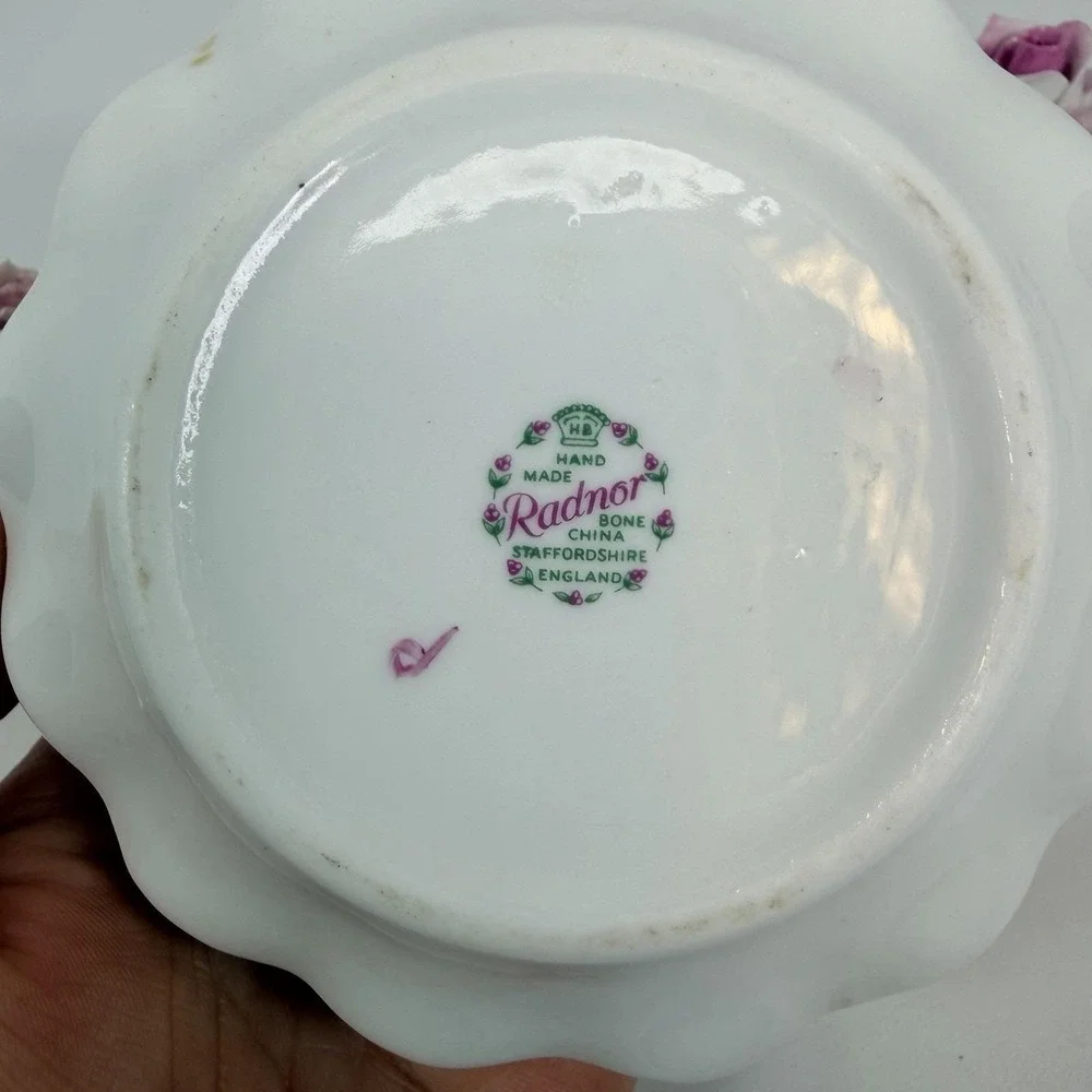 Bone‎ China Salt & Pepper Shakers And Candle Holder Set Carbation & Roses Radnor